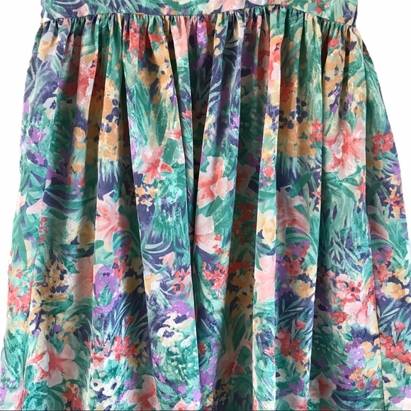 Golden Girls XO Betty White XO Vintage Medium - Large Floral Dress Flowy Skirt - Picture 4 of 9